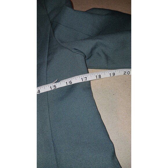 Mango Basics Silky Double-Breasted Blazer Sz Small Womens Soft Teal Blue MNG - Picture 9 of 11